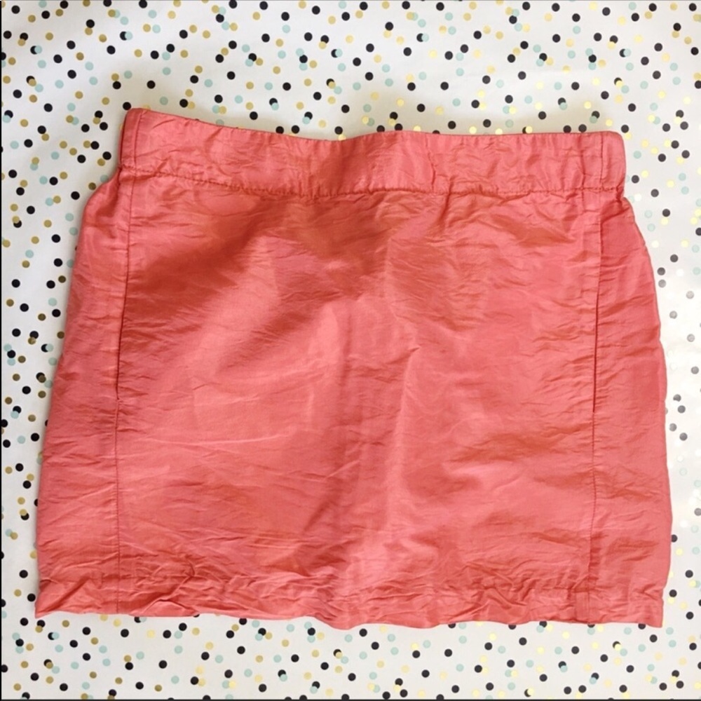 J. Crew Pink Silk Mini Skirt